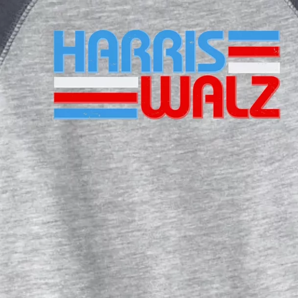 Retro Kamala Harris Tim Walz 2024 Election Toddler Fine Jersey T-Shirt