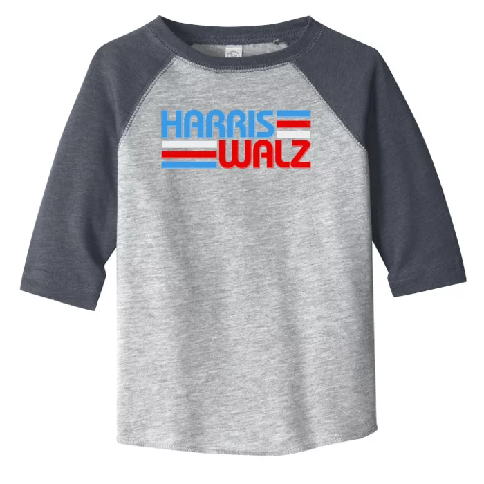 Retro Kamala Harris Tim Walz 2024 Election Toddler Fine Jersey T-Shirt