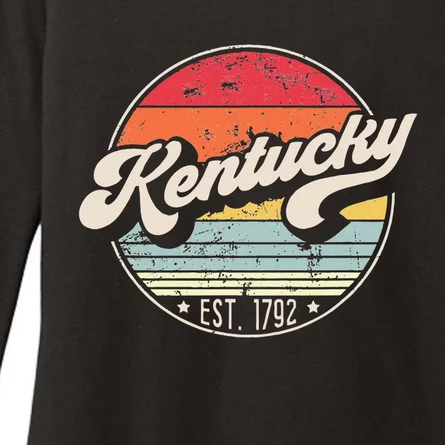 Retro Kentucky Home State KY Cool 70s Style Sunset Womens CVC Long Sleeve Shirt