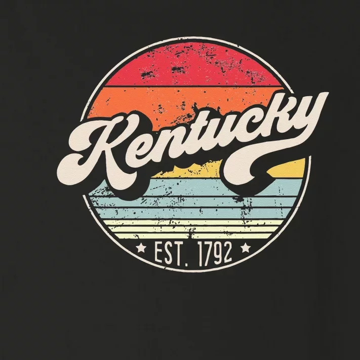 Retro Kentucky Home State KY Cool 70s Style Sunset Toddler Long Sleeve Shirt