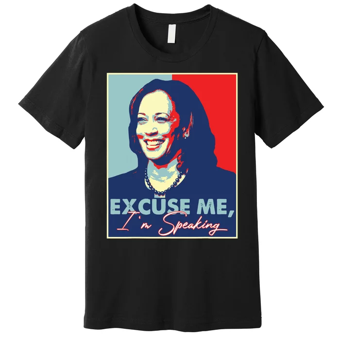 Retro Kamala Harris 2024 Excuse Me Im Speaking Harris 47 Premium T-Shirt