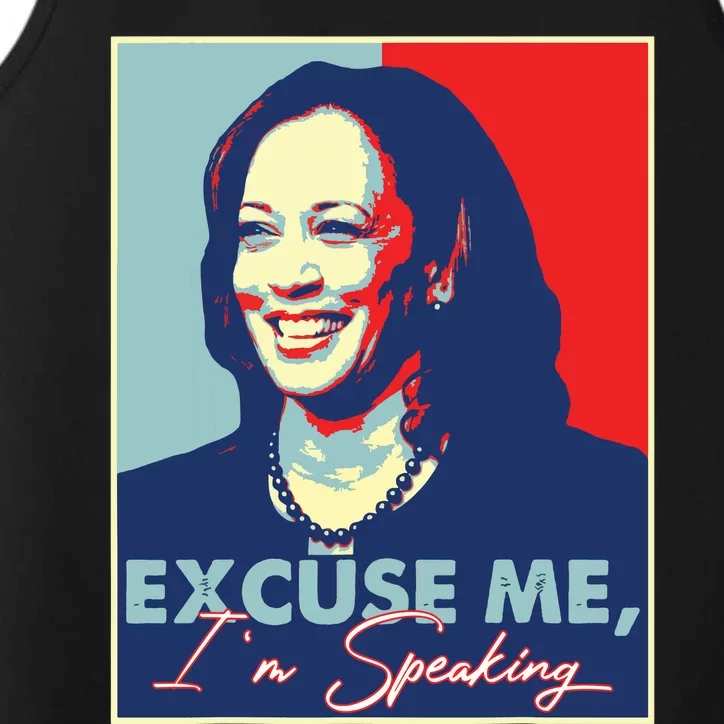 Retro Kamala Harris 2024 Excuse Me Im Speaking Harris 47 Performance Tank