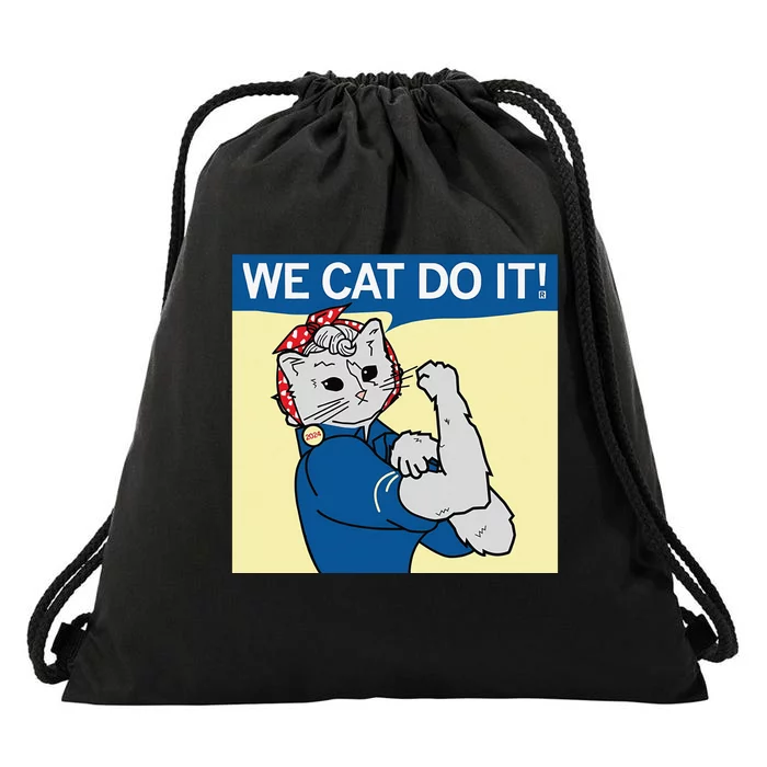 Raygun Kamala Harris We Cat Do It Drawstring Bag