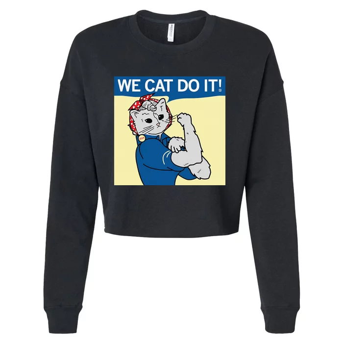 Raygun Kamala Harris We Cat Do It Cropped Pullover Crew