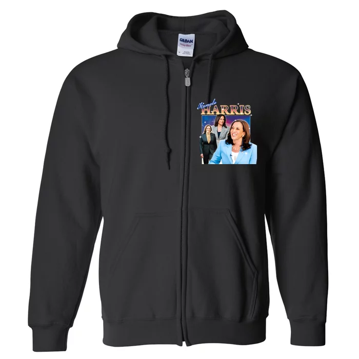 Retro Kamala Harris Full Zip Hoodie