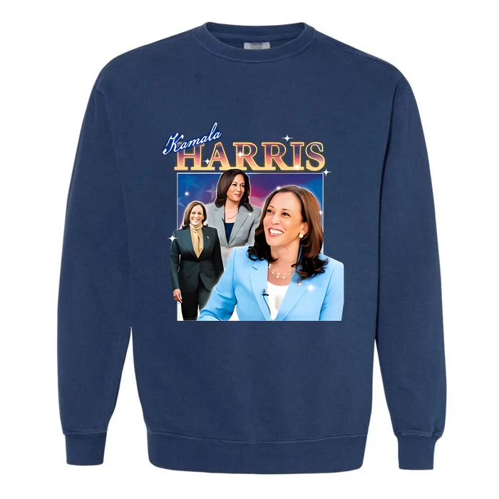 Retro Kamala Harris Garment-Dyed Sweatshirt