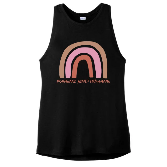 Raising Kind Humans Rainbow Ladies Tri-Blend Wicking Tank