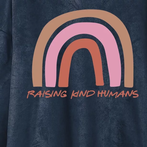 Raising Kind Humans Rainbow Hooded Wearable Blanket