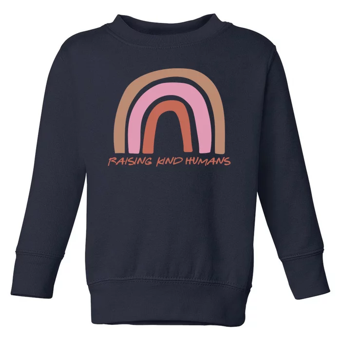 Raising Kind Humans Rainbow Toddler Sweatshirt