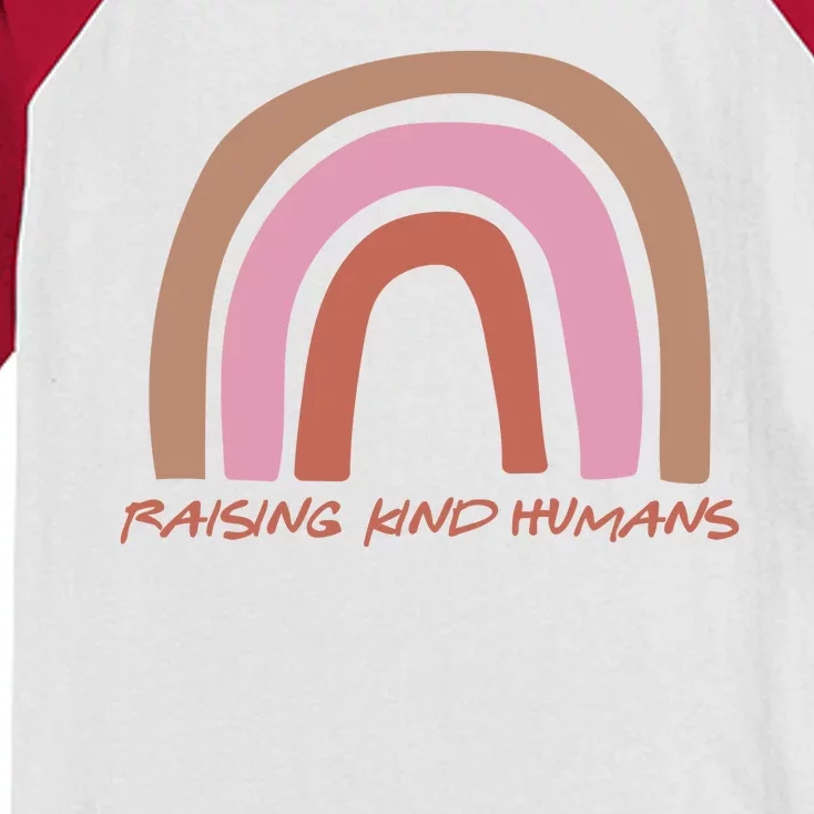 Raising Kind Humans Rainbow Kids Colorblock Raglan Jersey