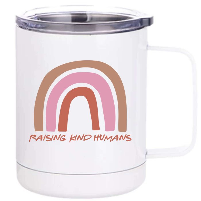 Raising Kind Humans Rainbow Front & Back 12oz Stainless Steel Tumbler Cup