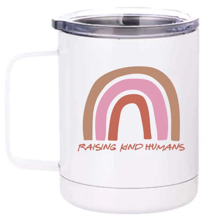 Raising Kind Humans Rainbow Front & Back 12oz Stainless Steel Tumbler Cup