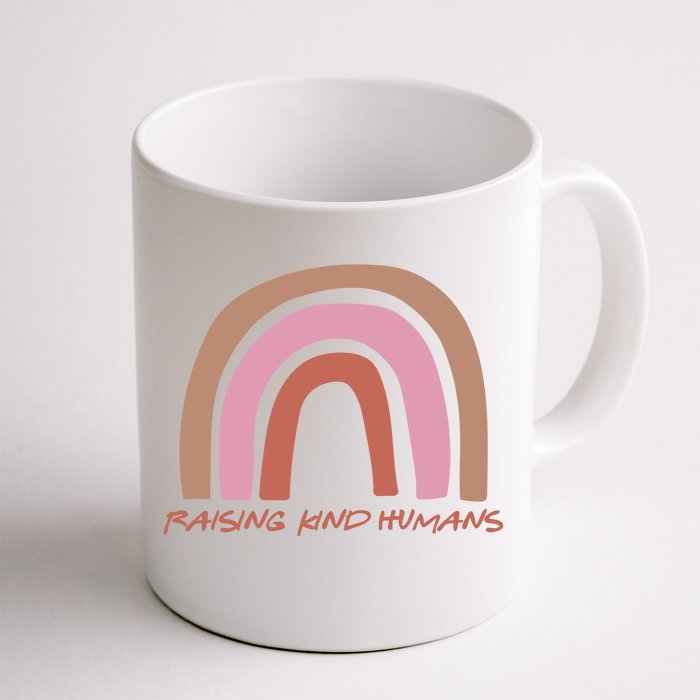 Raising Kind Humans Rainbow Front & Back Coffee Mug