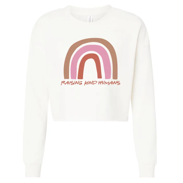 Raising Kind Humans Rainbow Cropped Pullover Crew