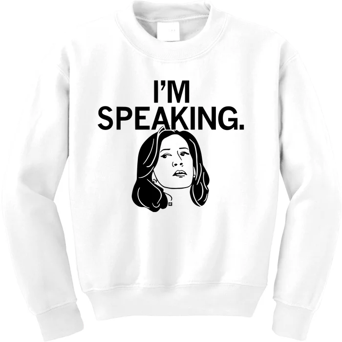 Raygunsite Kamala Harris IM Speaking Graphic Kids Sweatshirt