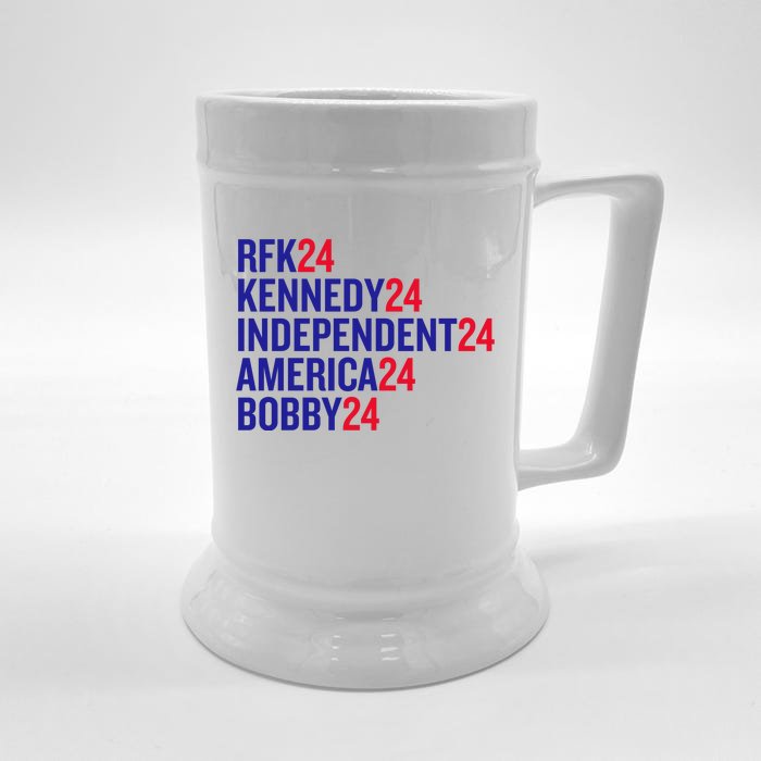 Rfk Kennedy Independent America Bobby 24 Front & Back Beer Stein