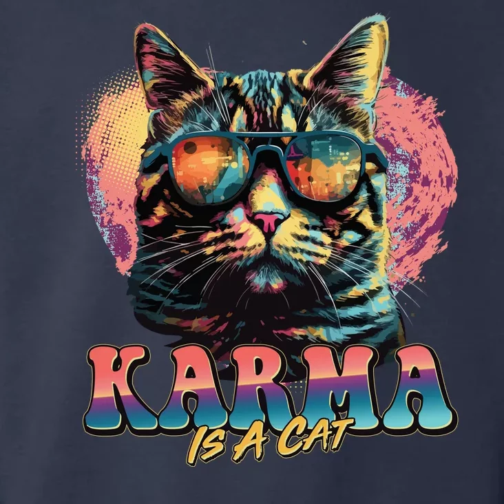 Retro Karma Is A Cat Toddler Hoodie