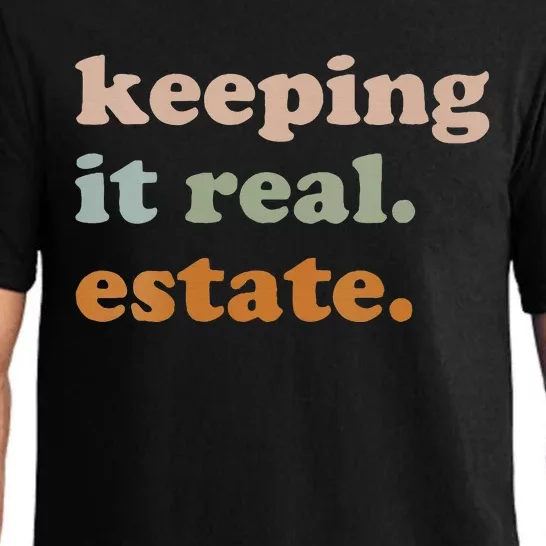 Retro Keeping It Real Estate Broker Agent Seller Realtor Pajama Set