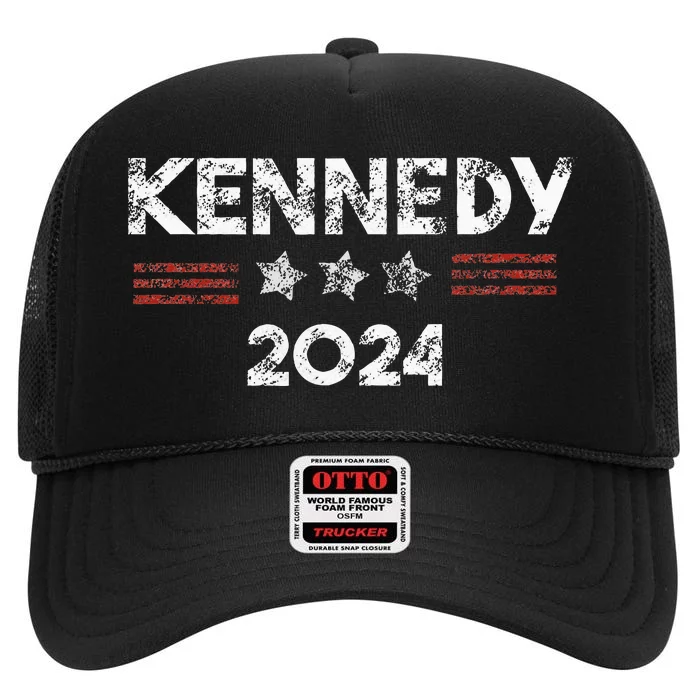 Robert Kennedy Jr 2024 President Retro Vintage Elections High Crown Mesh Trucker Hat