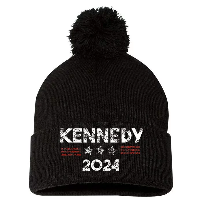 Robert Kennedy Jr 2024 President Retro Vintage Elections Pom Pom 12in Knit Beanie