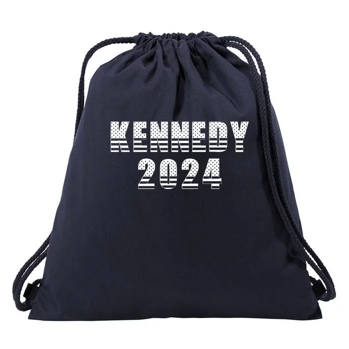 Robert Kennedy Jr For President 2024 American Flag Drawstring Bag