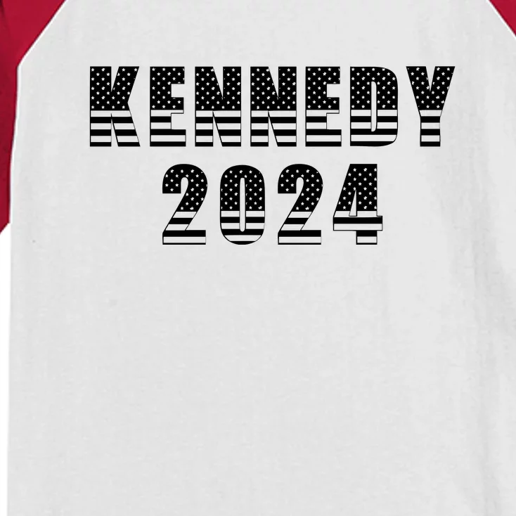 Robert Kennedy Jr For President 2024 American Flag Kids Colorblock Raglan Jersey