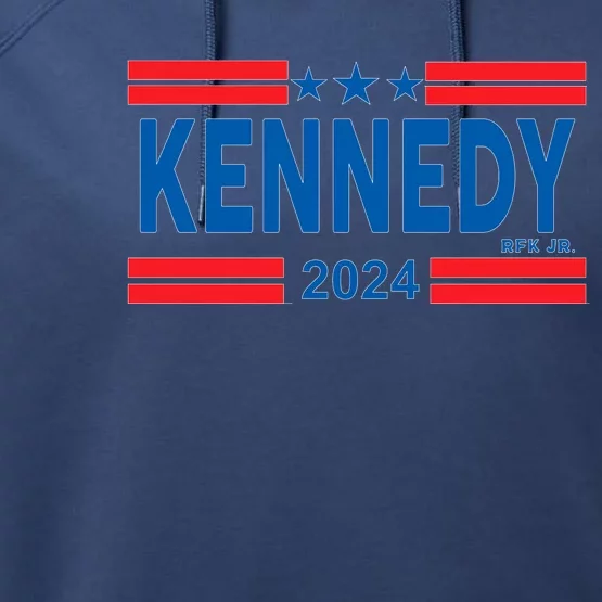 Robert Kennedy Jr. For President 2024 Logo Performance Fleece Hoodie