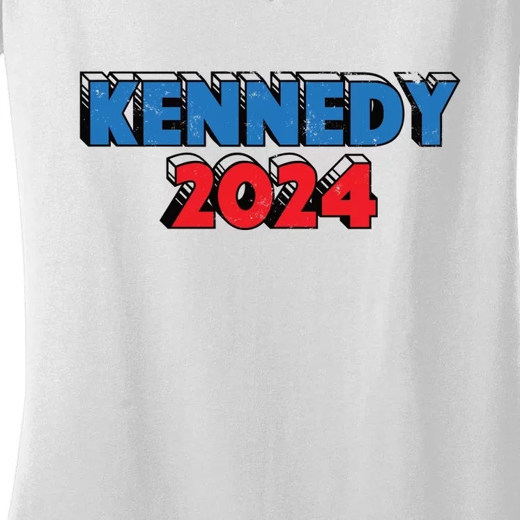 Robert Kennedy Jr 2024 Election Kennedy For President Women's V-Neck T-Shirt