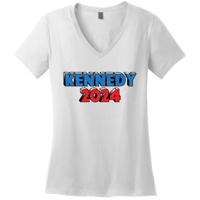 Robert Kennedy Jr 2024 Election Kennedy For President Women's V-Neck T-Shirt