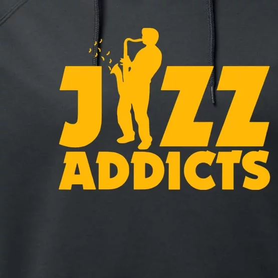 Robert Komaniecki Jazz Addicts With Saxophone Performance Fleece Hoodie