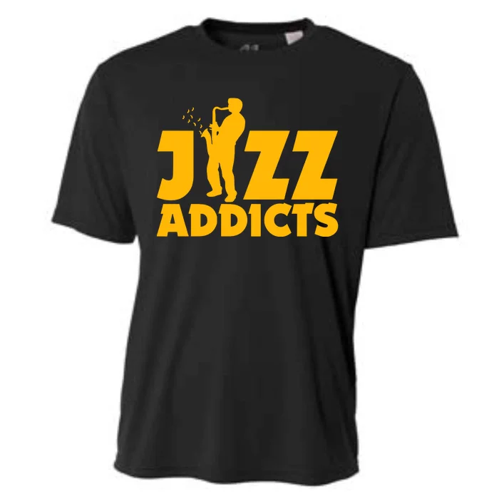 Robert Komaniecki Jazz Addicts With Saxophone Cooling Performance Crew T-Shirt