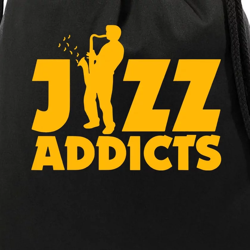 Robert Komaniecki Jazz Addicts With Saxophone Drawstring Bag