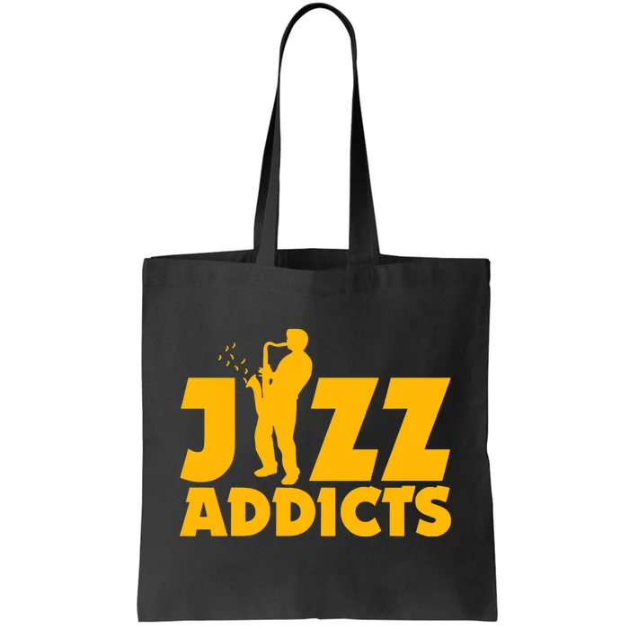 Robert Komaniecki Jazz Addicts With Saxophone Tote Bag