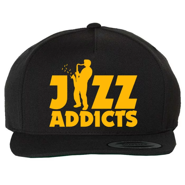 Robert Komaniecki Jazz Addicts With Saxophone Wool Snapback Cap