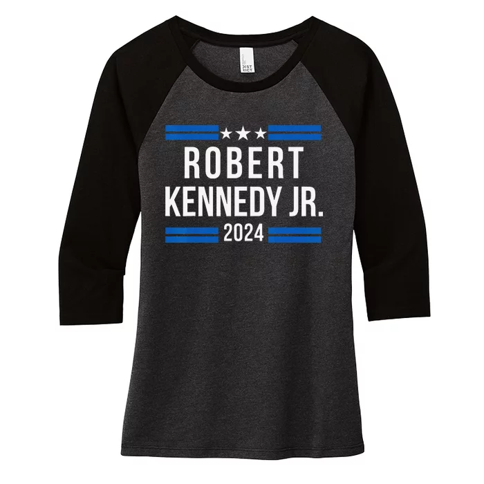 Robert Kennedy Jr. for President 2024 RFK JR 2024 Women's Tri-Blend 3/4-Sleeve Raglan Shirt