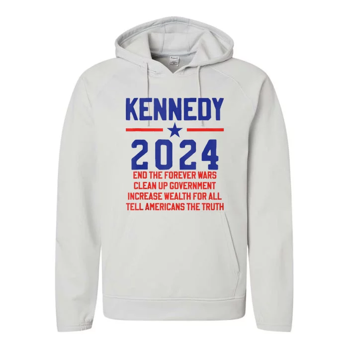 Robert Kennedy Jr. Rfk Jr 2024 For President Priorities Performance Fleece Hoodie