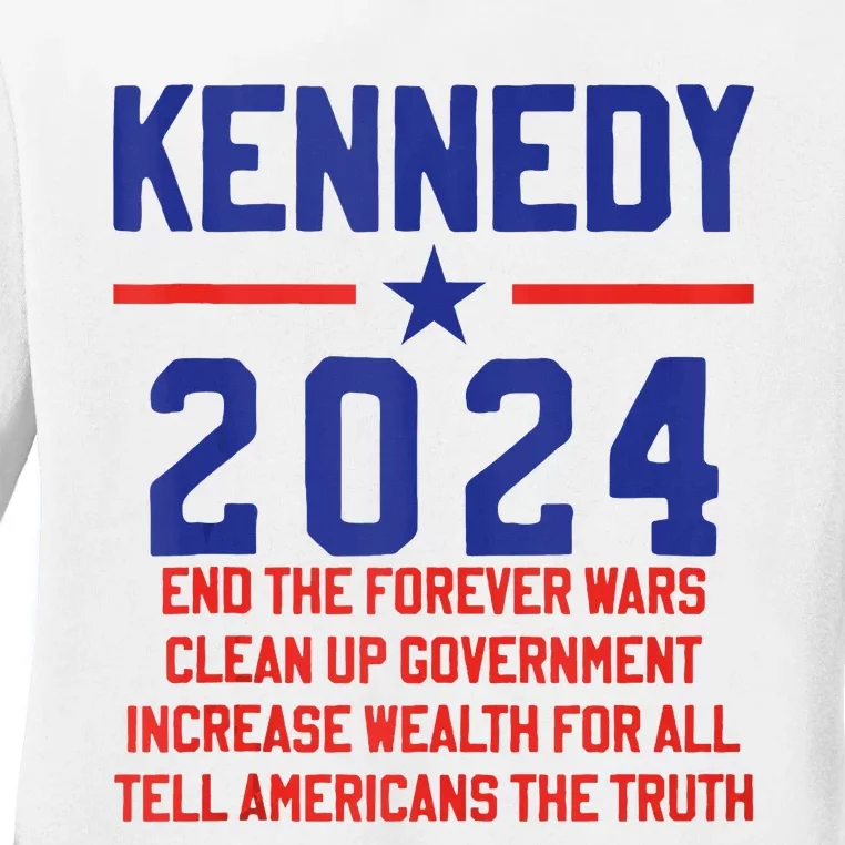 Robert Kennedy Jr. Rfk Jr 2024 For President Priorities Ladies Long Sleeve Shirt