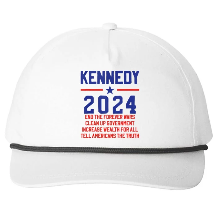 Robert Kennedy Jr. Rfk Jr 2024 For President Priorities Snapback Five-Panel Rope Hat