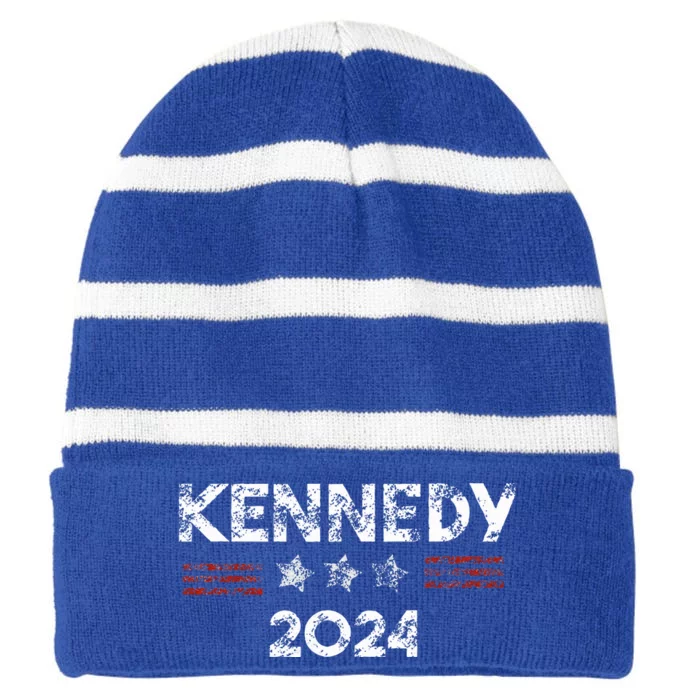 Robert Kennedy Jr 2024 President Retro Elections Striped Beanie with Solid Band