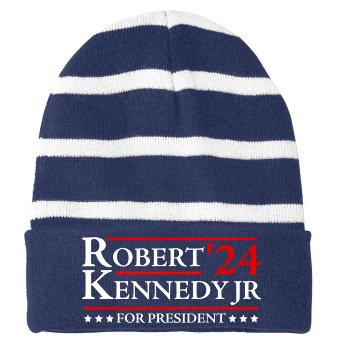 Robert Kennedy Jr For President 2024 Striped Beanie with Solid Band