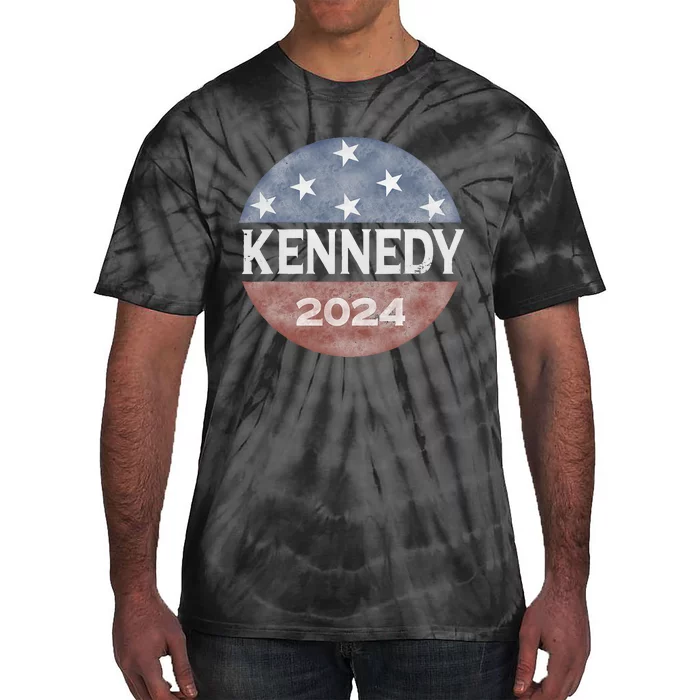 Robert Kennedy Jr 2024 President Vintage Button USA Flag Tie-Dye T-Shirt