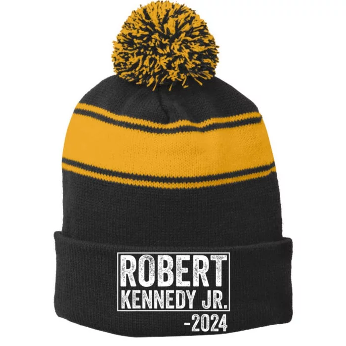 Robert Kennedy Jr 2024 Campaign For President Stripe Pom Pom Beanie