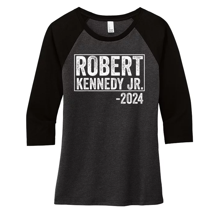 Robert Kennedy Jr 2024 Campaign For President Women's Tri-Blend 3/4-Sleeve Raglan Shirt