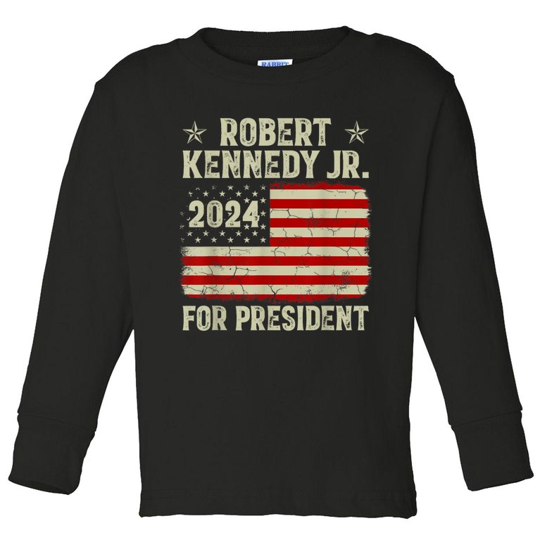 Robert Kennedy Jr 2024 Campaign For President Toddler Long Sleeve Shirt