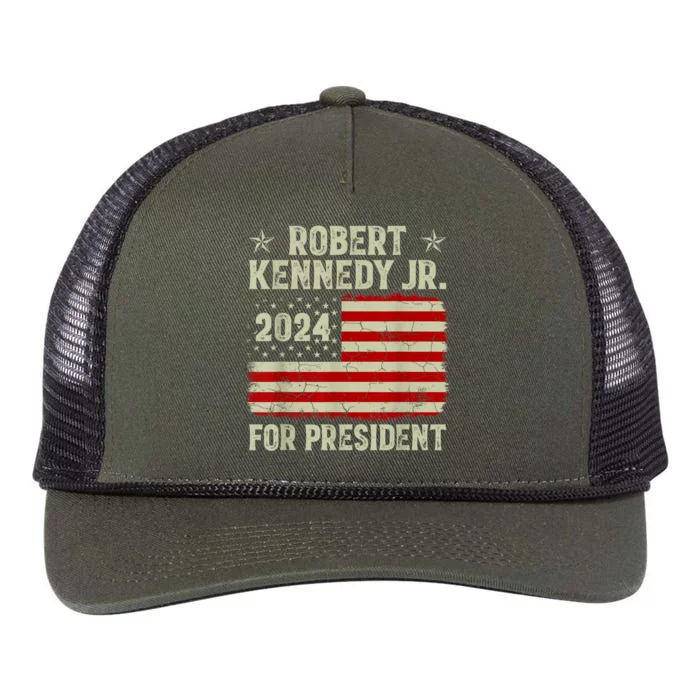 Robert Kennedy Jr 2024 Campaign For President Retro Rope Trucker Hat Cap