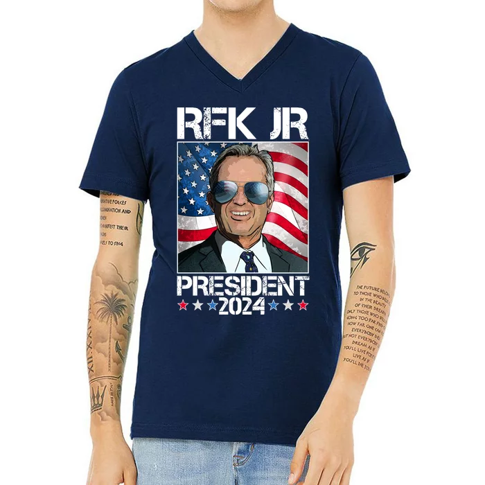 Robert Kennedy Jr For President Rfk Jr 2024 Election V-Neck T-Shirt