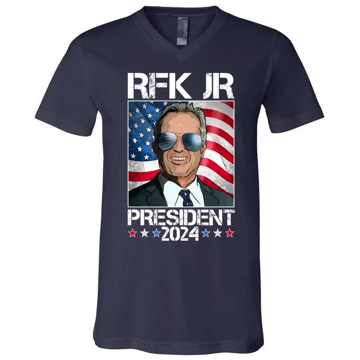 Robert Kennedy Jr For President Rfk Jr 2024 Election V-Neck T-Shirt