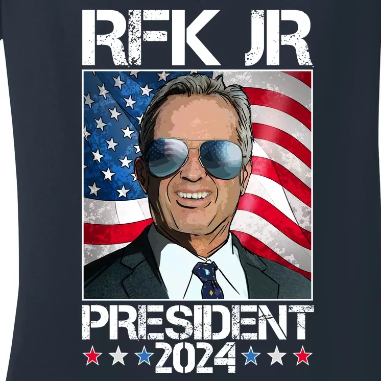 Robert Kennedy Jr For President Rfk Jr 2024 Election Women's V-Neck T-Shirt