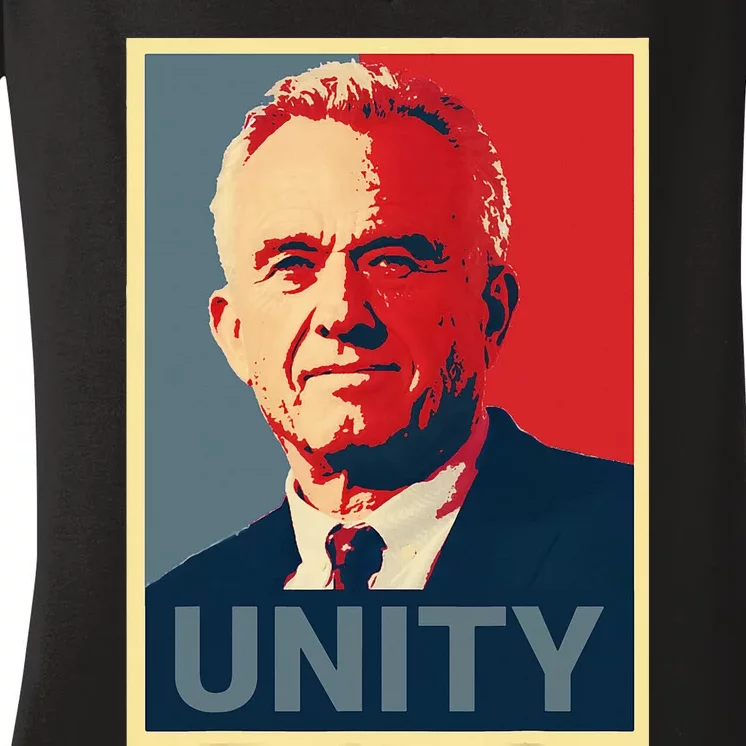 Robert Kennedy Jr. Rfk Jr For Trump Unity 2024 Obama Poster Women's V-Neck T-Shirt