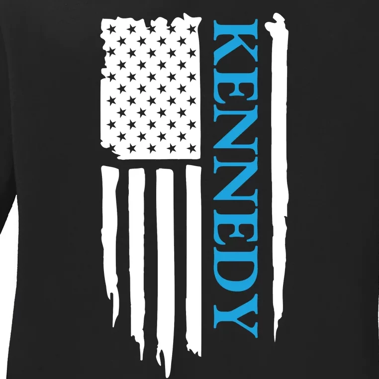 Robert Kennedy Jr. For President 2024 JFK Jr. US Flag Ladies Long Sleeve Shirt